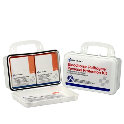 First Aid Only BBP Unitized Spill Clean Up Kit Plastic Case