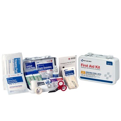 First Aid Only 10 Person First Aid Kit ANSI A Metal Case