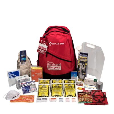First Aid Only Emergency Prep Backpack Hurricane 1-Person
