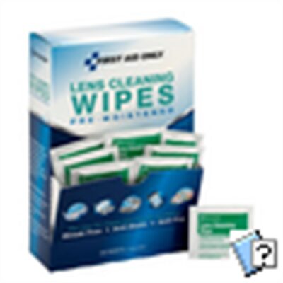 First Aid Only Lens Cleaning Wipes 100/box