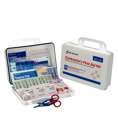 First Aid Only 25 Person Contractor First Aid Kit Plastic Case