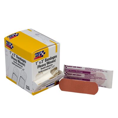 First Aid Only 1"x3" Heavy Woven Fabric Bandages 50/box