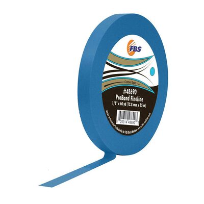 Distribution ProBand 48690 Fine Line Tape, 60 yd L x 1/2 in W, Stabilized Polymer Film, Blue