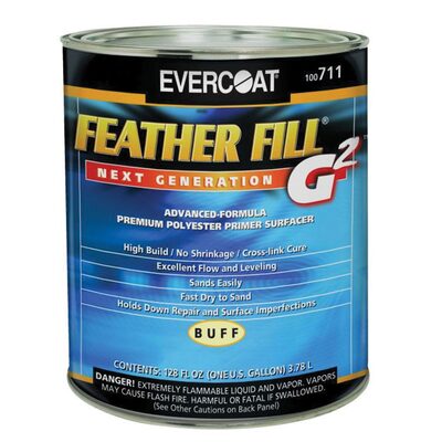 Fibre glass Evercoat FEATHER FILL G 2 100711 High-Build Polyester Primer Surfacer, 1 gal Round Can, Buff