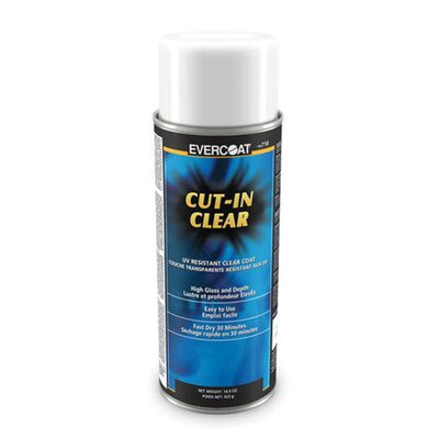 Fibre glass Evercoat Cut-In Clear 100718 1K Clearcoat, 14.9 oz Aerosol Can