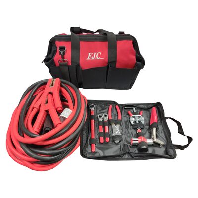 FJC BOOSTER CABLES IN TOOL BAG 2/0 GA. 25 FT - 800 AMP CLAMP - COM DUTY