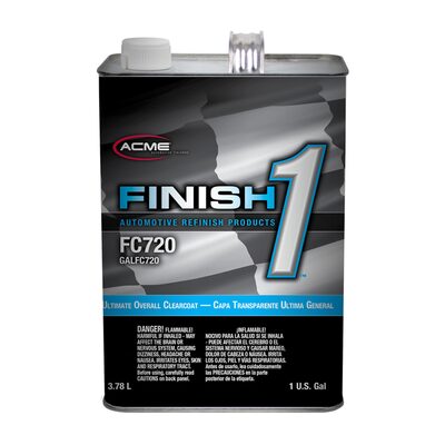 Finish 1 Automotive Refinish Products FC72016 Ultimate Overall Clear Coat, 1 gal, High Solids Content, 4:1 Mixing