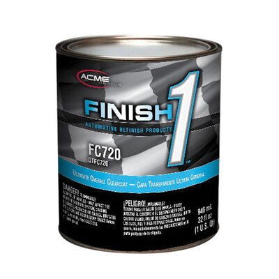 Finish 1 Automotive Refinish Products FC72014 Ultimate Overall Clear Coat, 1 qt, High Solids Content, 4:1 Mixing