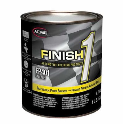 Finish 1 Automotive Refinish Products FP401-1 Acrylic Primer, 1 gal Can, Gray, 1:1 Mixing