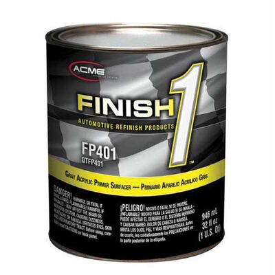 Finish 1 Automotive Refinish Products FP401-4 Acrylic Primer, 1 qt Can, Gray, 1:1 Mixing