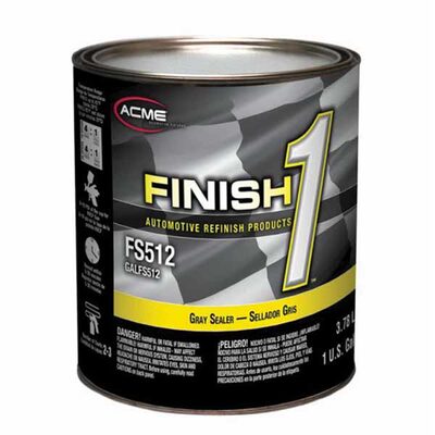 Finish 1 Automotive Refinish Products FS512-1 4.1 VOC Enamel Sealer Undercoat, 1 gal Can, Gray