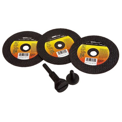 Forney Industries Cut-Off Wheel Kit, 3 in, 5-Pieces