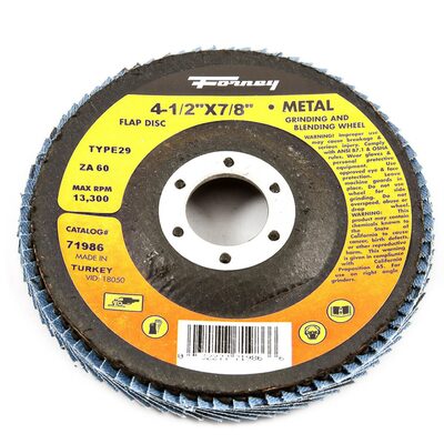Forney Industries Flap Disc, Type 29, 4-1/2 in x 7/8 in, ZA60