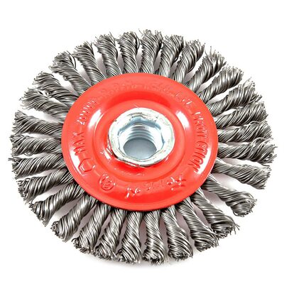 Forney Industries Wire Wheel, Stringer Bead, 4 in x .020 in x 5/8 in-11 Arbor