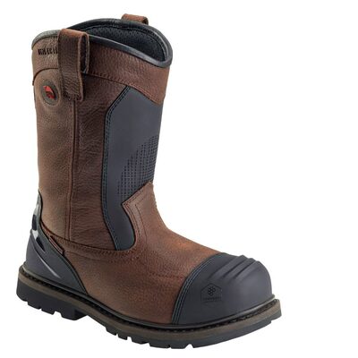 Avenger Hammer Wellington Series - Men's Boots - Carbon Nano-Fiber Toe - IC|EH|SR|PR|MT - Brown/Black - Size: 8W