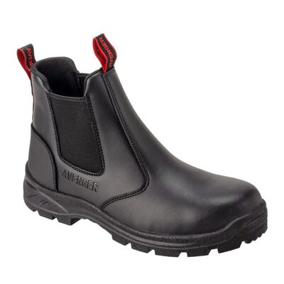 Avenger Builder Series - Women's Mid Top Work Boot - Steel Toe - ST | EH | SR - Black - Size: 10W