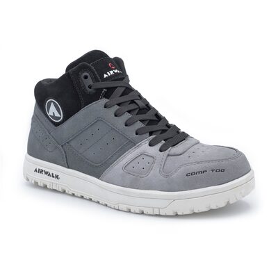 AIRWALK MONGO Mid - Men's Mid Top Shoe - CT|EH|SR - Gray/White - Size: 8 - D - (Regular)