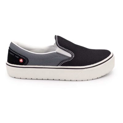 AIRWALK VENICE - Men's Canvas Slip On - CT|EH|SF|SR - Black / Castle Rock - Size: 12 - D - (Regular)