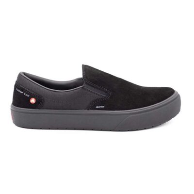 AIRWALK VENICE SD10 - Women's Suede Slip On - CT|SD|SF|SR - Black / Black - Size: 7 - B - (Medium)