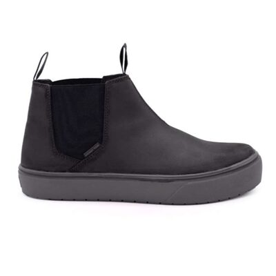 AIRWALK VENICE - Men's Leather Chelsea Slip On - CT|EH|SF|SR - Black / Forged Iron - Size: 8 - D - (Regular)