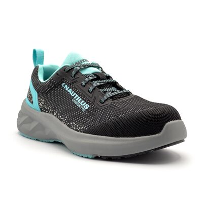 Nautilus Safety Footwear SpringWater - Women's - CN|EH|SR|SF - Black / Aruba Blue / Grey - Size: 6 - B - (Medium)