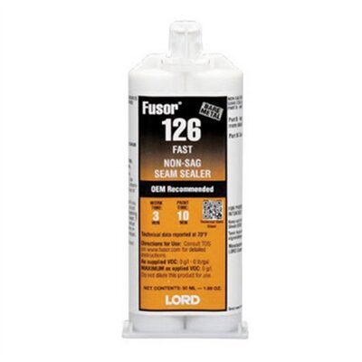 Fusor 126 Fast Non-Sag Seam Sealer, 1.7 oz Cartridge, White, Paste, 2 hr Curing