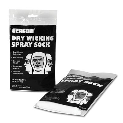 Gerson Co. 070195C Heavyweight Spray Socks, 18 in, 450 gsm Fabric, White