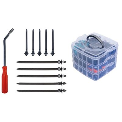 Gedore Fastening clip set 676 pieces with disassembly lever