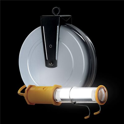 SafTlite by General Manufacturing 1000 Lumens Stubby II LED Without End Light on 40 Foot Auto Reel 18/2 SJTOWA Yellow Fix