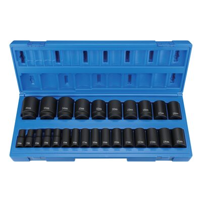 Grey Pneumatic 1/2" Drive 26 Pc. Semi-Deep Metric Set