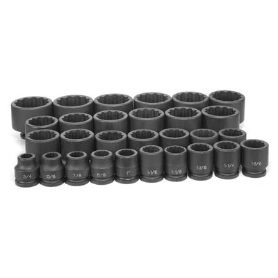 Grey Pneumatic 3/4" Dr. 29 Piece Fractional Master Set - 12 Point