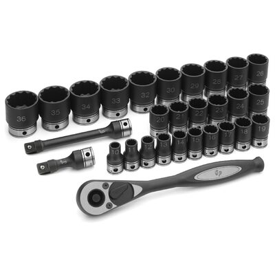 Grey Pneumatic 1/2" Drive 29 Piece Metric Duo-Socket Set - 12 Point
