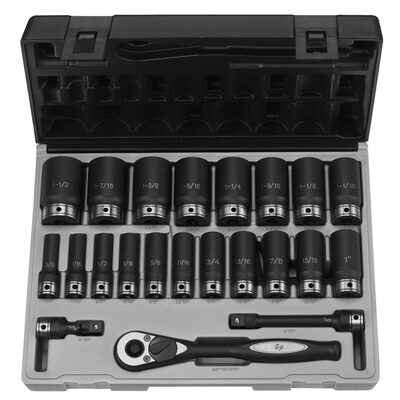 Grey Pneumatic 1/2" Drive 22 Piece Fractional Deep Duo-Socket Set - 6 Point