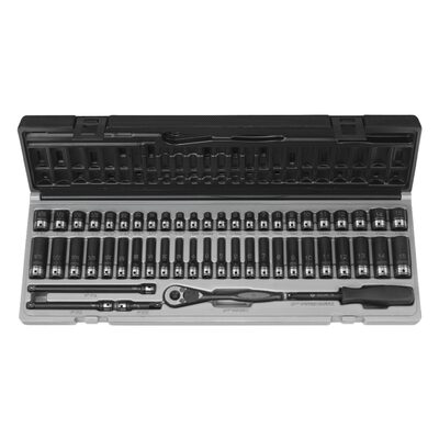 Grey Pneumatic 1/4" Drive 53 Piece Fractional & Metric Duo-Socket Set - 6 Point