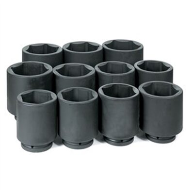 Grey Pneumatic 1" Drive 11 Piece Deep Metric Set 76mm to 115mm