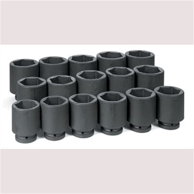 Grey Pneumatic 1" Dr. 16 Piece Deep Fractional Set 2-1/16" - 3"