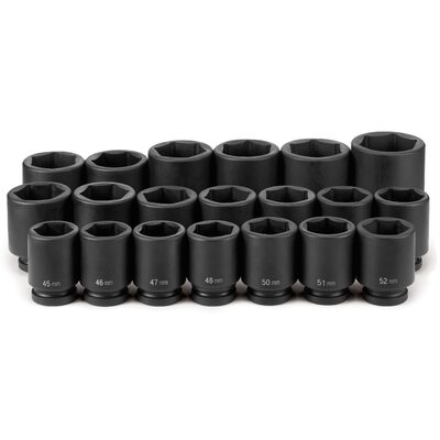 Grey Pneumatic 1" Drive 20 Piece Deep Metric Set 45mm to 75mm