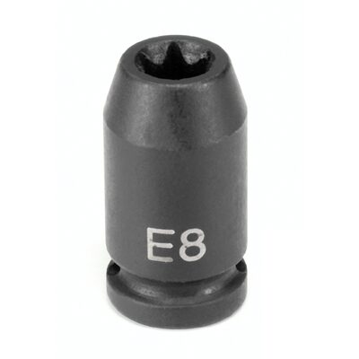 Grey Pneumatic 1/4" Drive x E12 External Star Impact Socket