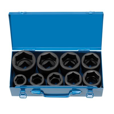 Grey Pneumatic 1" Drive 9 Piece Standard "Jumbo" Set