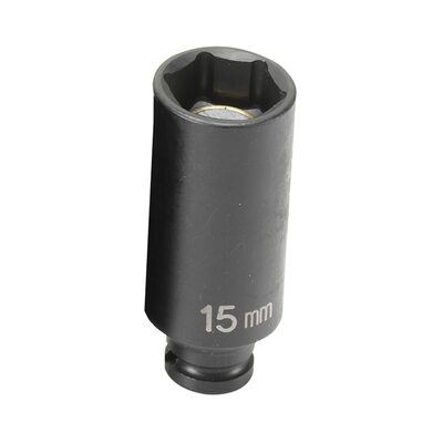 Grey Pneumatic 1/4" Drive x 15mm Magnetic Deep Socket