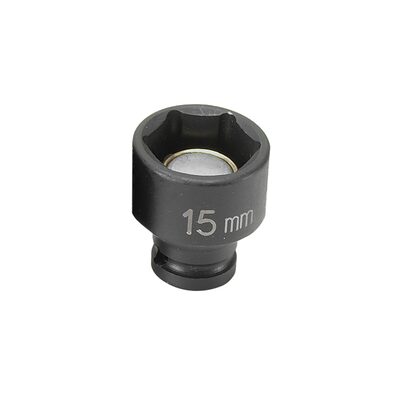 Grey Pneumatic 1/4" Drive x 15mm Magnetic Standard Socket