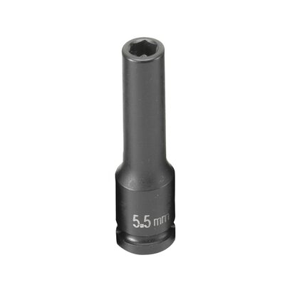 Grey Pneumatic 1/4" Drive x 5.5mm Magnetic Deep Socket