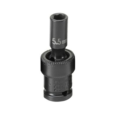 Grey Pneumatic 1/4" Surface Drive x 5.5mm Standard Universal Socket