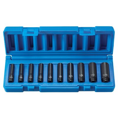 Grey Pneumatic 1/4" Surface Drive 10 Piece Deep Set