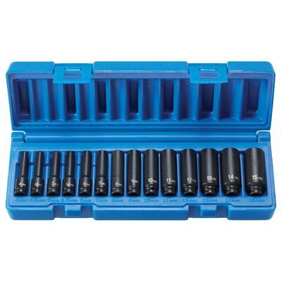 Grey Pneumatic 1/4" Surface Drive 14 Piece Deep Metric Set