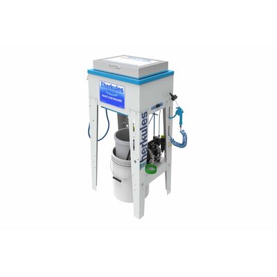 Herkules Equipment G511 - Manual Paint Gun Washer w/ Flow-Through Brush, Air Gun and Filtration System