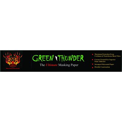 High Teck Products Green Thunder MP450GT-18 Masking Paper, 18 in W x 500 ft L, Polycoated Paper, 30 lb Basis