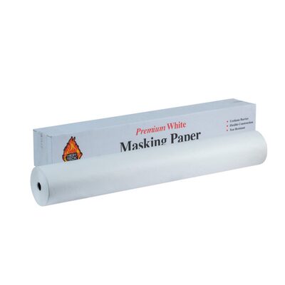 High Teck Products White Guard MP600W-36 Premium Masking Paper, 36 in W x 750 ft L, 24 lb Basis