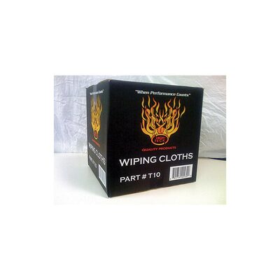 High Teck Products T10 Premium T-Shirt Material Wiping Cloth, 16 in W x 16 in L, 100% Cotton, White, 10 lb Carton