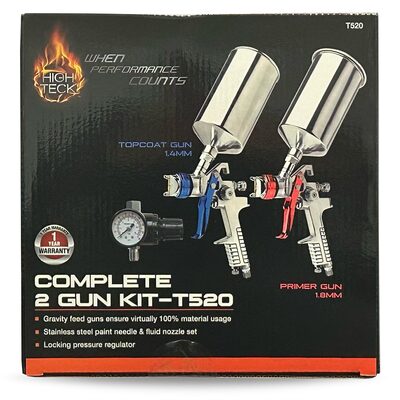 High Teck Products High Teck T520 Performance Series 2-Gun HVLP Primer and Top Coat Set